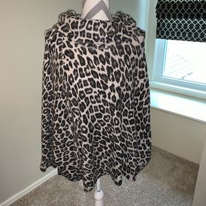 Chico’s Leopard Cowl Neck Sweater.